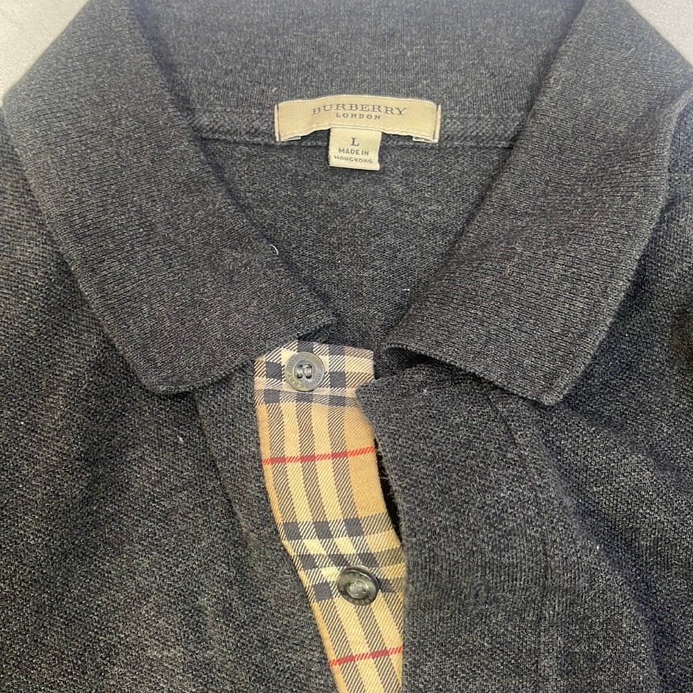 Burberry Mens Polo Grey